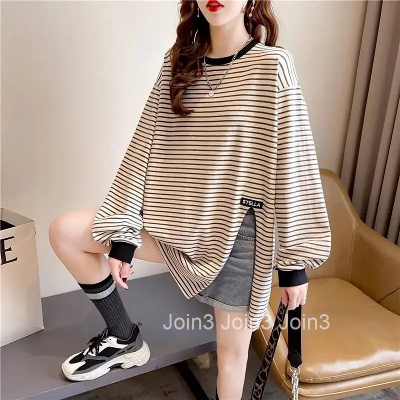 Woman Tops Loose Sweatshirt for Women Long Sleeve Baggy Pullover Round Neck Korean Clothing Emo Kpop Basic New In Y 2k Vintage E