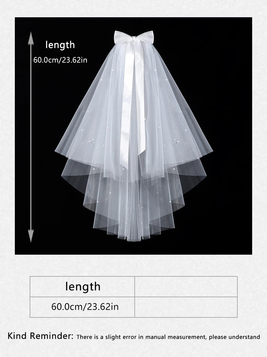 Elegant white minimalist bridal veil suitable for womens weddings with a waist length veil excluding model earrings 250610