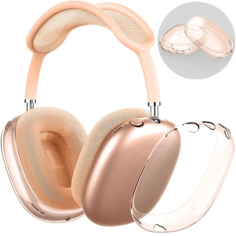 For Airpods 2 pro headphones Max tws earbuds Accessories Transparent TPU Silicone Wireless Bluetooth earphones Max 2 Headset pro max Case