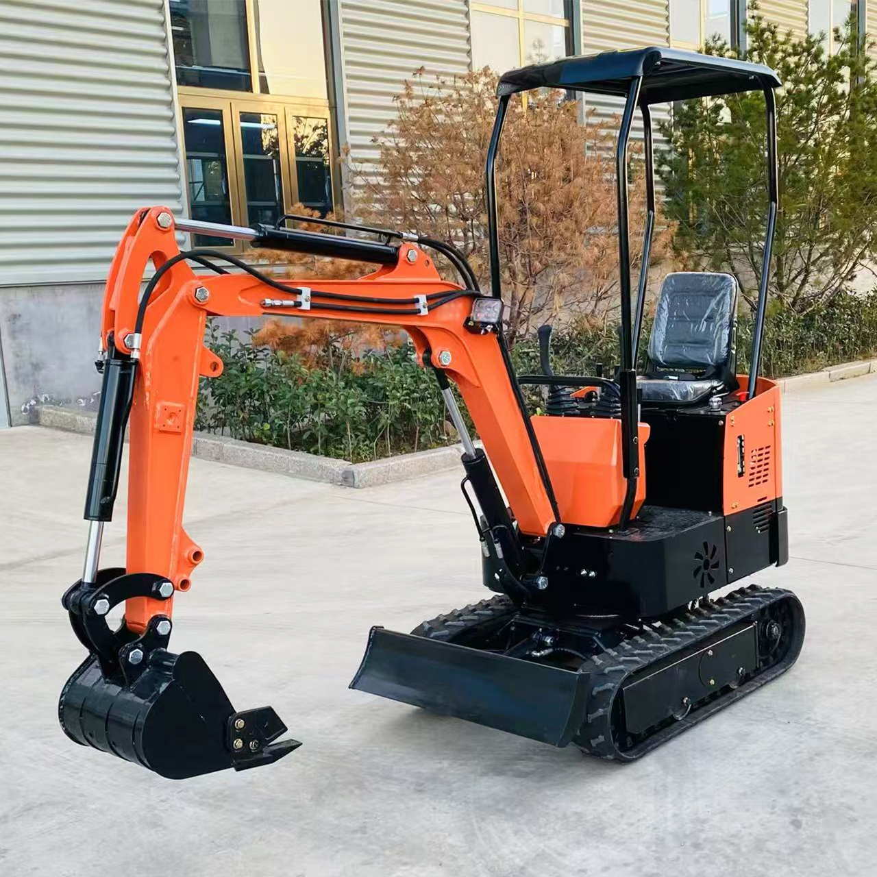 2025 New Small Mini Excavator 1 Ton 2200 Lbs Crawler Diggers with Hydraulic Thumb 13.5hp Gas Petrol Briggs & Stratton EPA Engine Free Ship Factory For