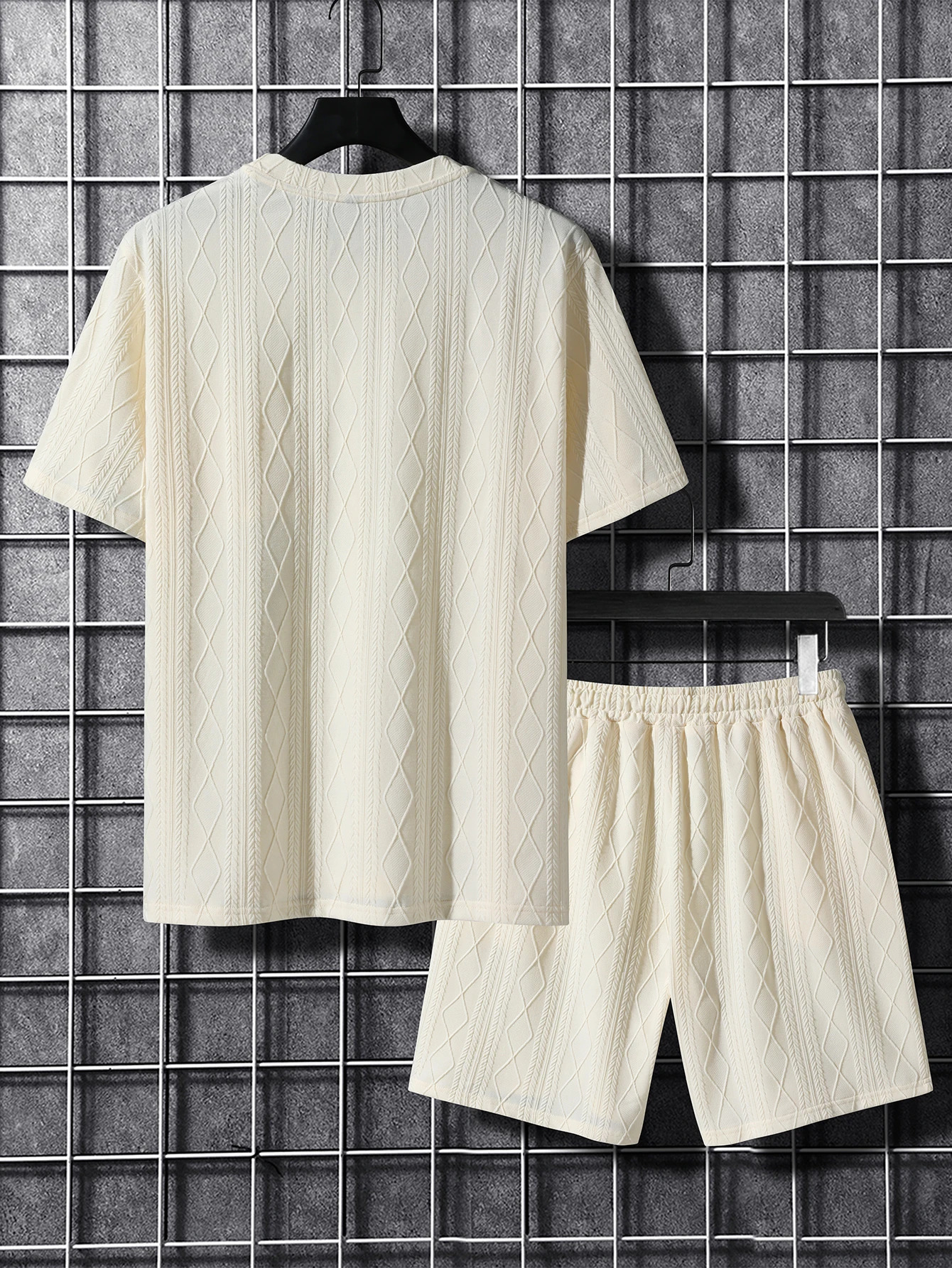 Mens Summer Fashion Casual Sports round Neck Short Sleeve T Shirt And Five Quarter Pants Set Breathable Trendy Teenage Wear 250612