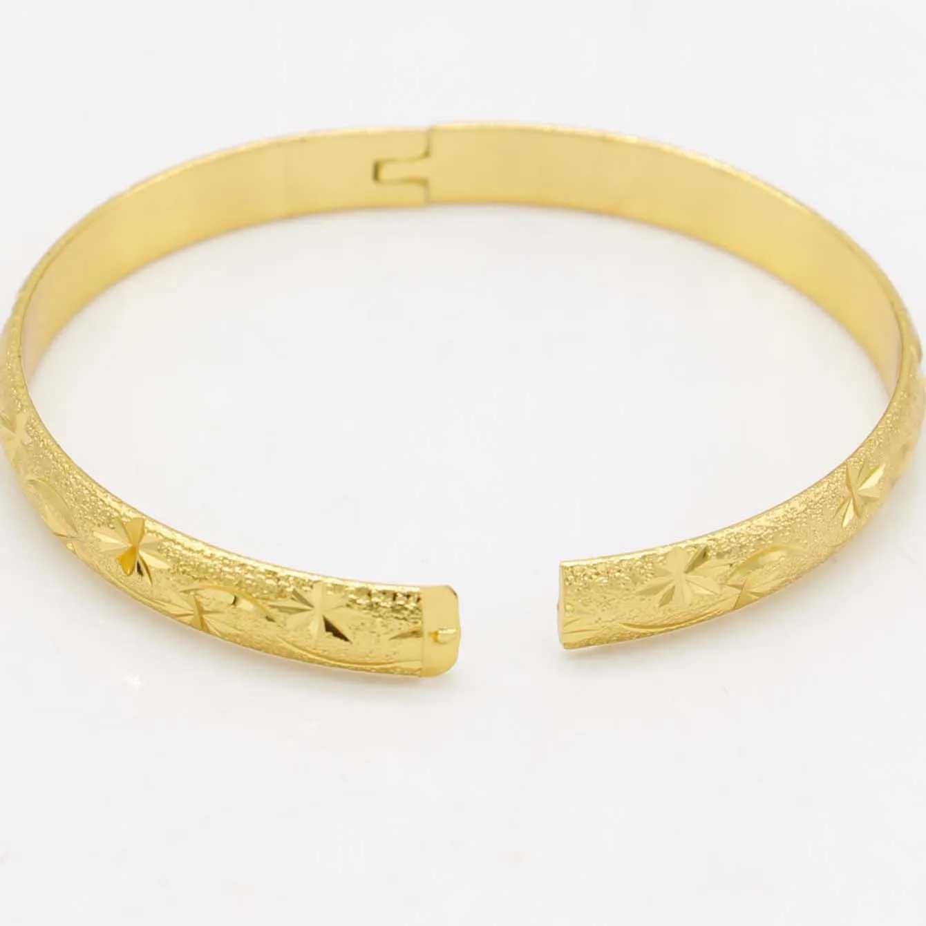 Adixyn 1 piece Luxury Gold Color Bangle For Women Dubai Man Cuff Jewelry Indian Wedding Arab Bridal Gifts Z250616