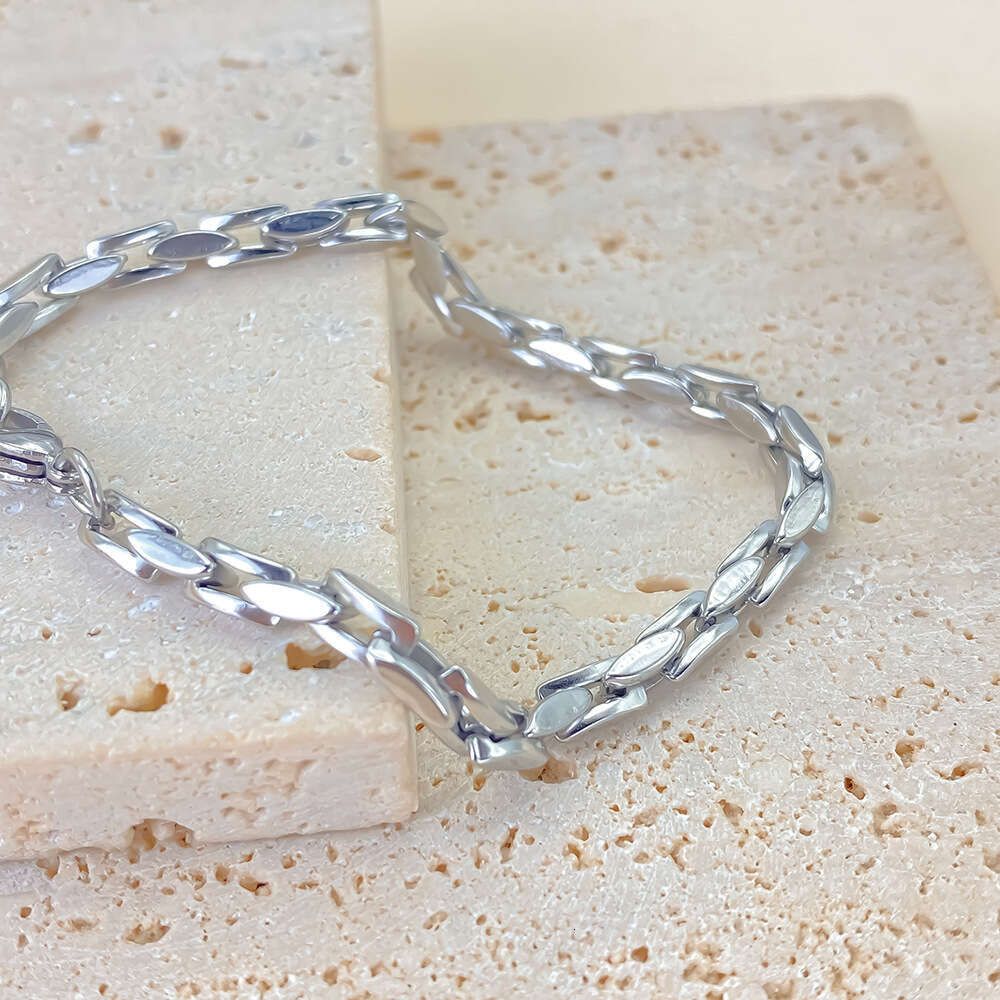 eManco New Stainless Steel Trendy Brand Versatile Stylish Jewelry Hip-Hop Men's Personality Simple Bracelet