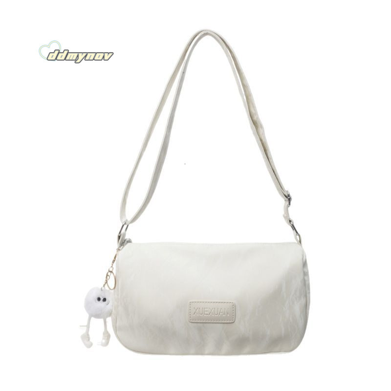 New Style Single Shoulder for Women, Simple and Versatile, Large Capacity, Water-Resistant, Light Luxury, Fashionable Trendy Commuter Crossbody Bag dd
