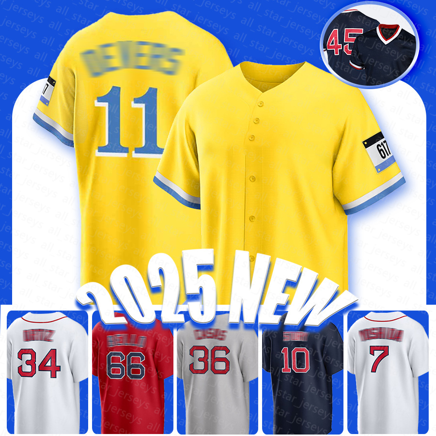 Brayan Bello Baseball Jerseys Rafael Devers David Ortiz Masataka Yoshida Triston Casas Pedro Martinez Trevor Story Connor Wong Jarren Duran Ceddanne Rafaela Man