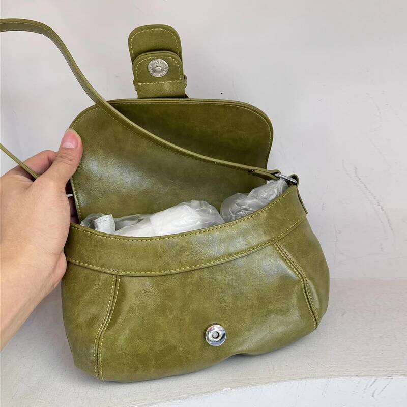 Women's Bags Designer Vintage Bags For Women Designer Handbags And Purses 2023 New In PU Waxed Leather Belt Decoration Small Underarm Shoulder