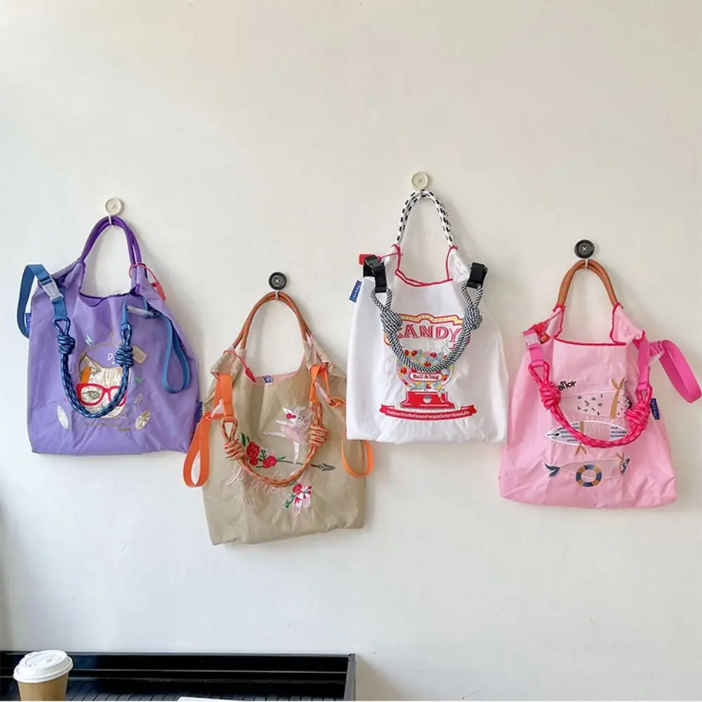 Knitted Small Bag Extension Belt Nylon Strap Wrist Colorful Pull Button Case Shoulder Korean Fashion 250616