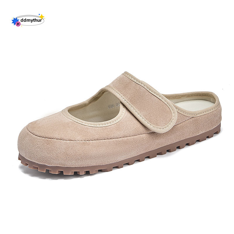 Cute Thick-Soled Comfortable Velcro Mary Jane for Women 2025 Spring Summer New Shallow Mouth Single Outdoor Dance Shoes ddmythur