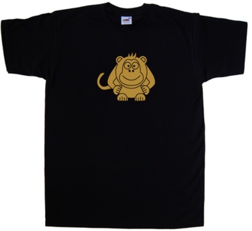 Classic black short sleeves are new Letter print design, a must-have eye-catching item for trendsetters Monkey T-Shirt
