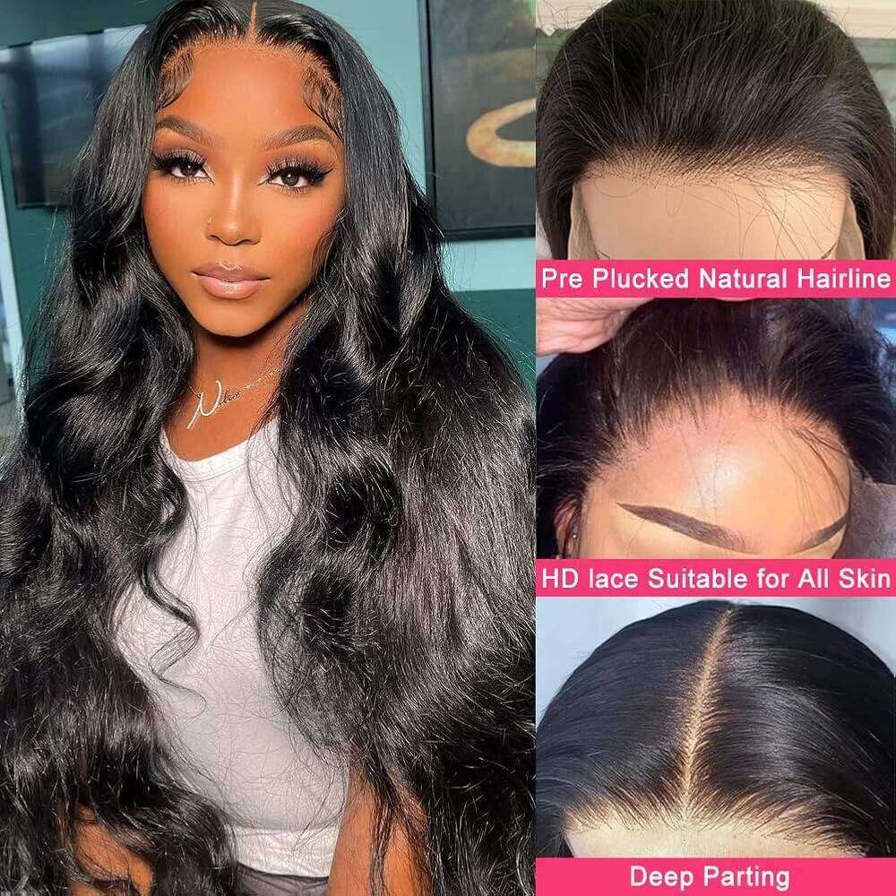 230% Pre Cut Body Wave Wear and Go Glueless Wigs Brazilian 5x5 Closure 13x4 Hd Transparent Lace Frontal Wig Human Hair