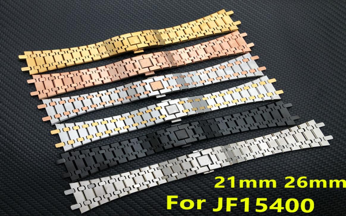 Top Watchband 21mm 26mm Men women Full Stainless Steel Watch Band Bracelet For AP ROYAL OAK strap folding buckle with engraving3000335