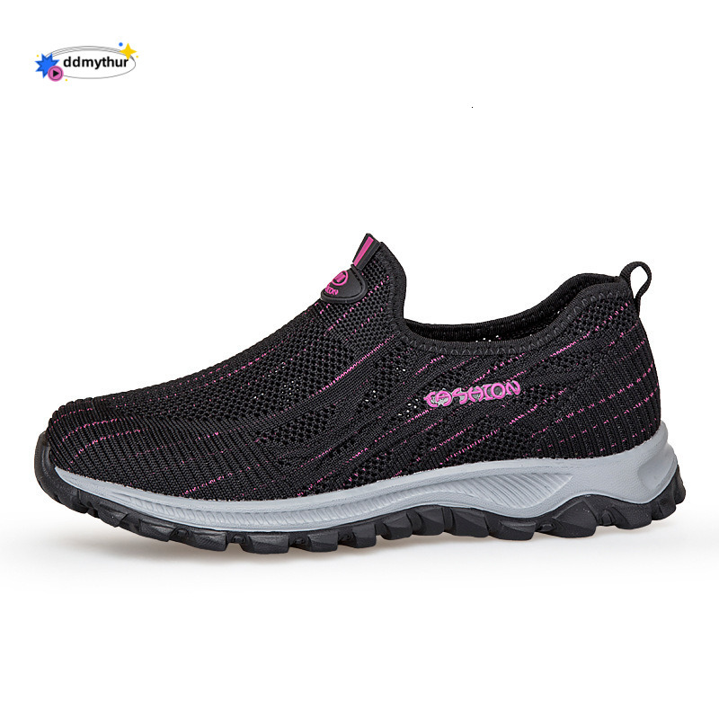 Summer New Breathable Mesh Elderly Men Women, Hollow Casual Walking for Middle-aged and Elderly, Mom Shoes ddmythur