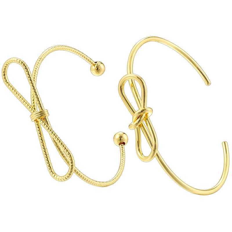ZHUKOU 18k Gold Plated Simple Fashion Lady Bow Adjustable Womens Wholesale VL457 VL458 Z250616