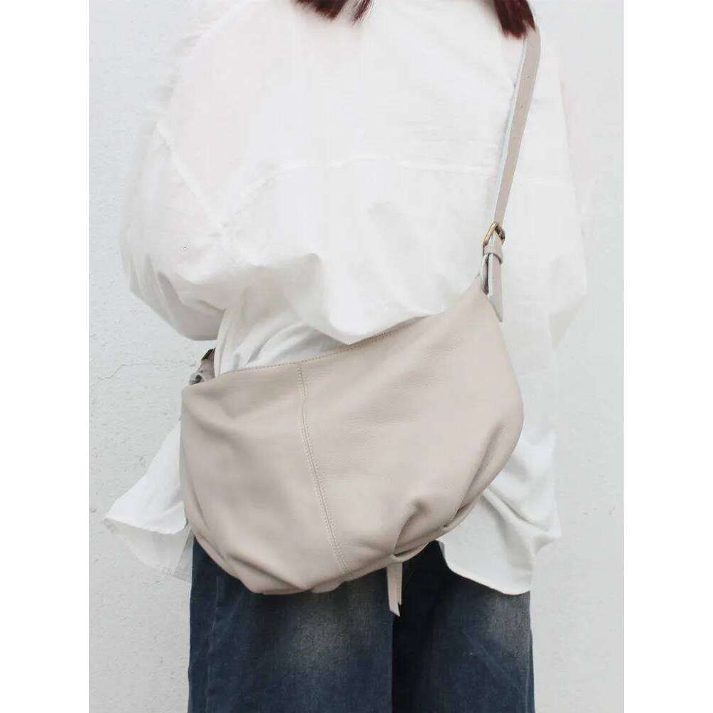 Casual Soft Genuine Leather Crossbody Bag For Women Adjustable Shoulder Strap Large Capacity Spacious Tote Purse Work Commute