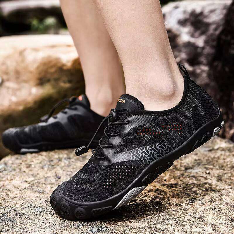 Custom Black Men's Sports Trail Skincare Running Outdoor Mountaineering Water Shoes