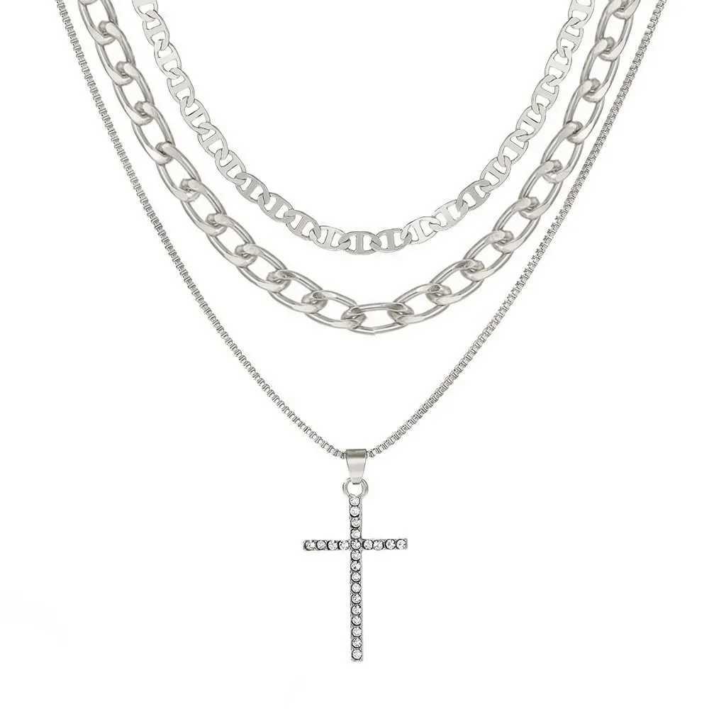Cross Necklace for Women Stackable Stacked Layering Layered Necklaces Gold Necklace Cross Pendant Diamond Jewelry Gift W250616
