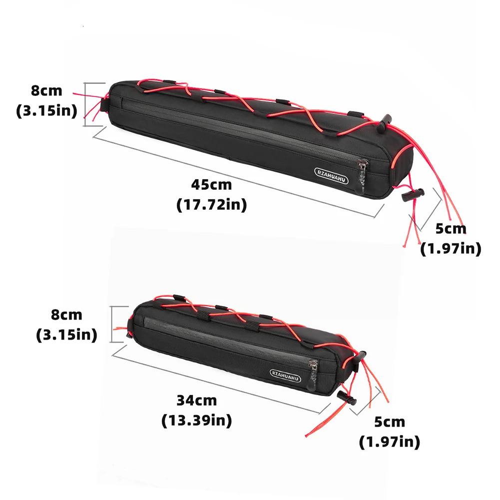 RZAHUAHU Bicycle Bag Cycling Top Front Tube Frame Bag Waterproof High-Capacity Phone Case Storage Touch Screen Mtb Road Bike Bag 250610