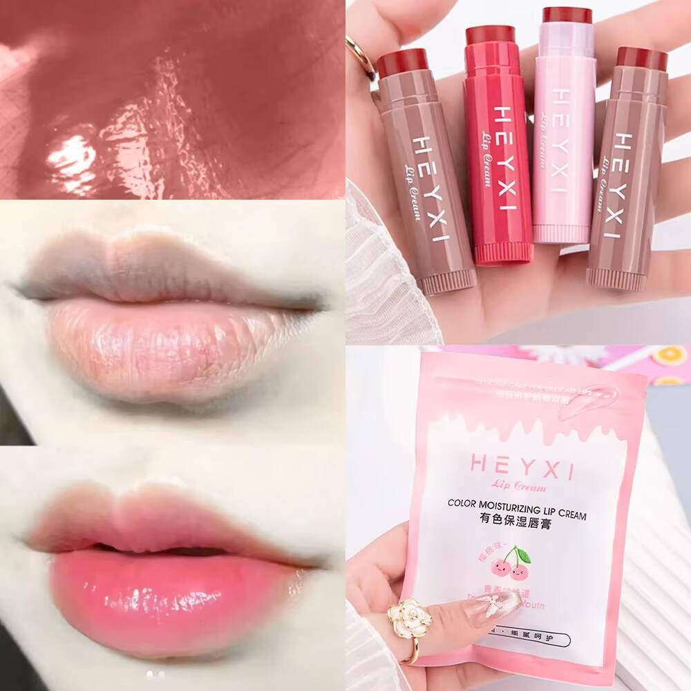 Colored Makeup Tinted Lip Care Lipstick Beauty And Health Moisturizing Fade Lipline Lips Balm Korean Cosmetics Kit happy