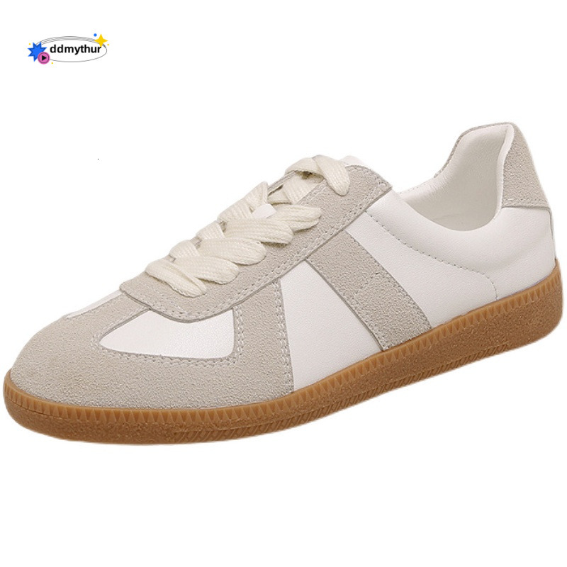 Genuine Leather German Training for Women 2025 New White Couple Sports Casual Travel Soft Sole Shoes ddmythur