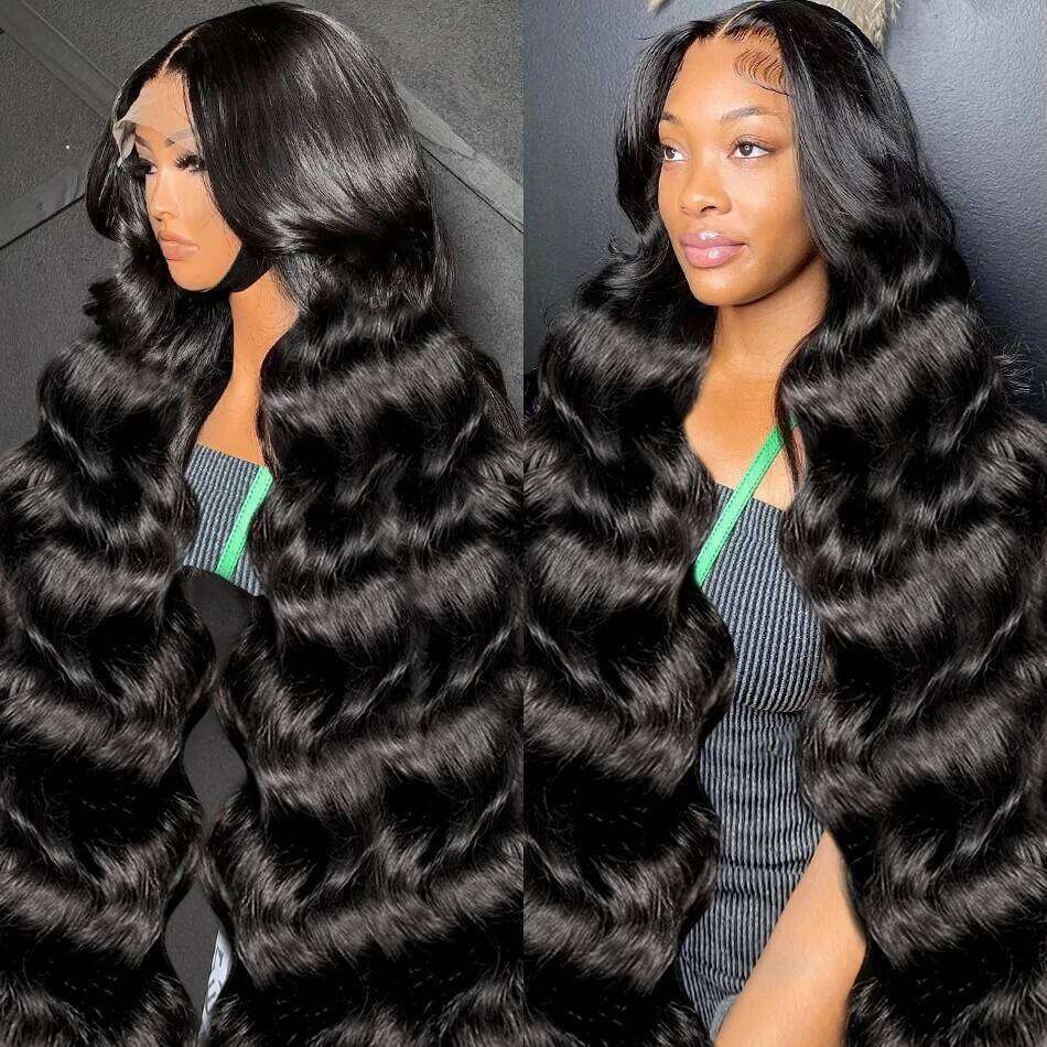 5x5 Glueless HD 250 Density 13x6 Body Wave Frontal Closure Wear Go Human Hair Wig 30 40 Inch 13x4 Lace Front Wigs Brazilia