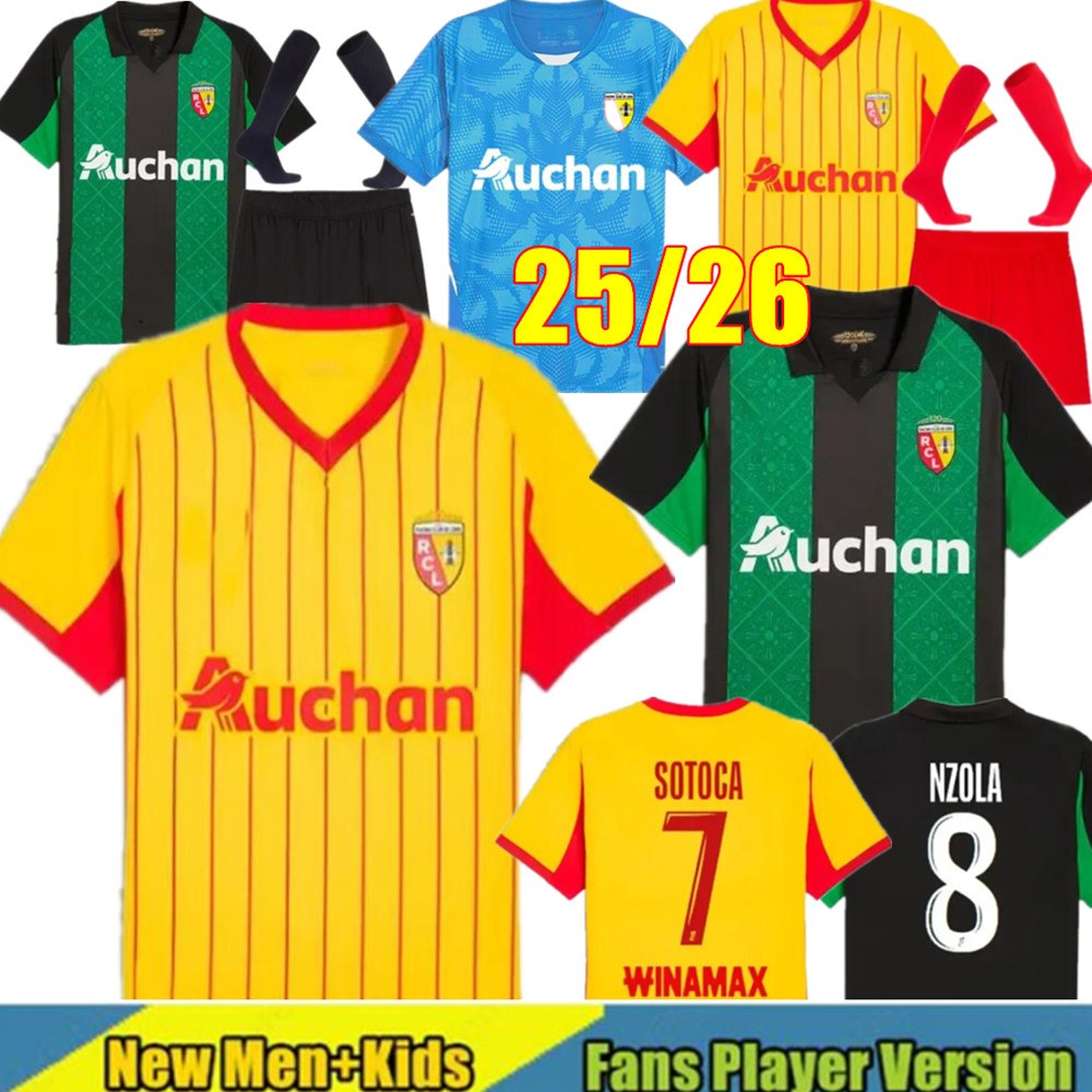 25 26 RC Lens Sainte Barbe soccer jerseys MEDINA SOTOCA DIOUF FULGINI FOFANA DA COSTA maillot de foot KAKUTA FRANKOWSKI 2025 2026 home fans football Shirts Men kids
