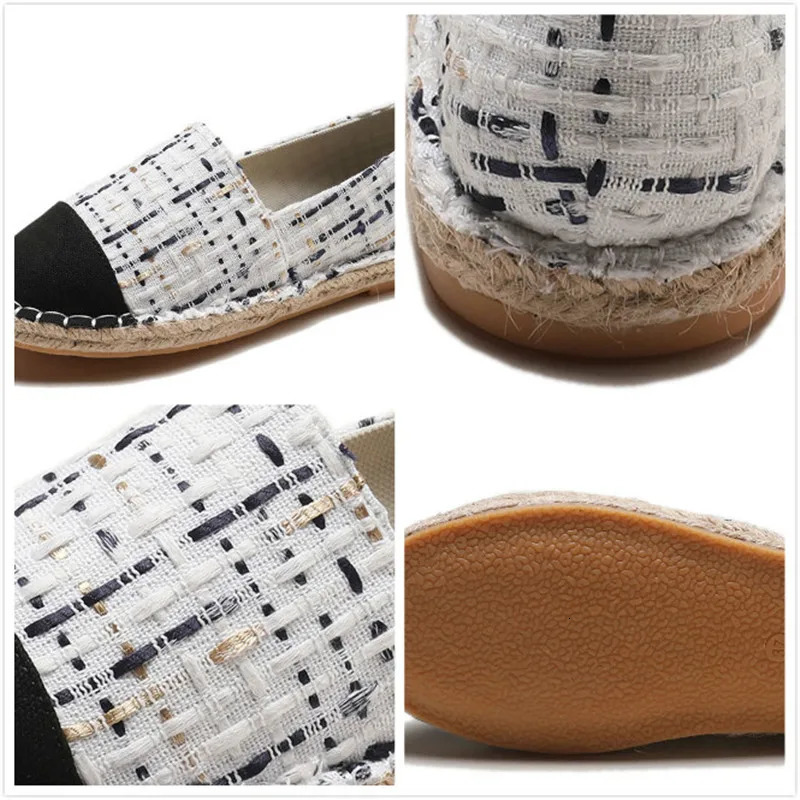 Four Seasons Flat Shoes Women 2025 Straw Hemp Rope Fisherman Shoes Slip on Casual Ladies Breathable Platform Shoes 250613