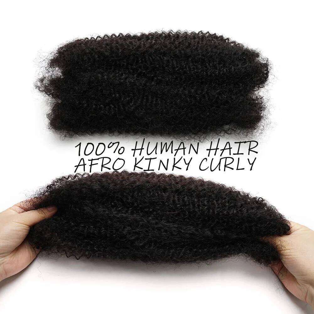 Afro Kinky Curly 1Pc/50g No Weft Brazilian Human Hair Remy Bulk Braiding Extensions NaturalHair for Dreadlocks Braids