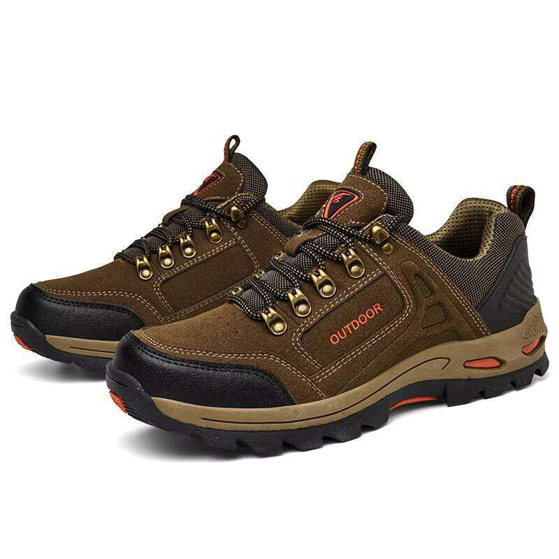 CrowdRise Men's Large Size Outdoor Hiking Shoes - Fashionable Slip-resistant Sneakers for Trekking
