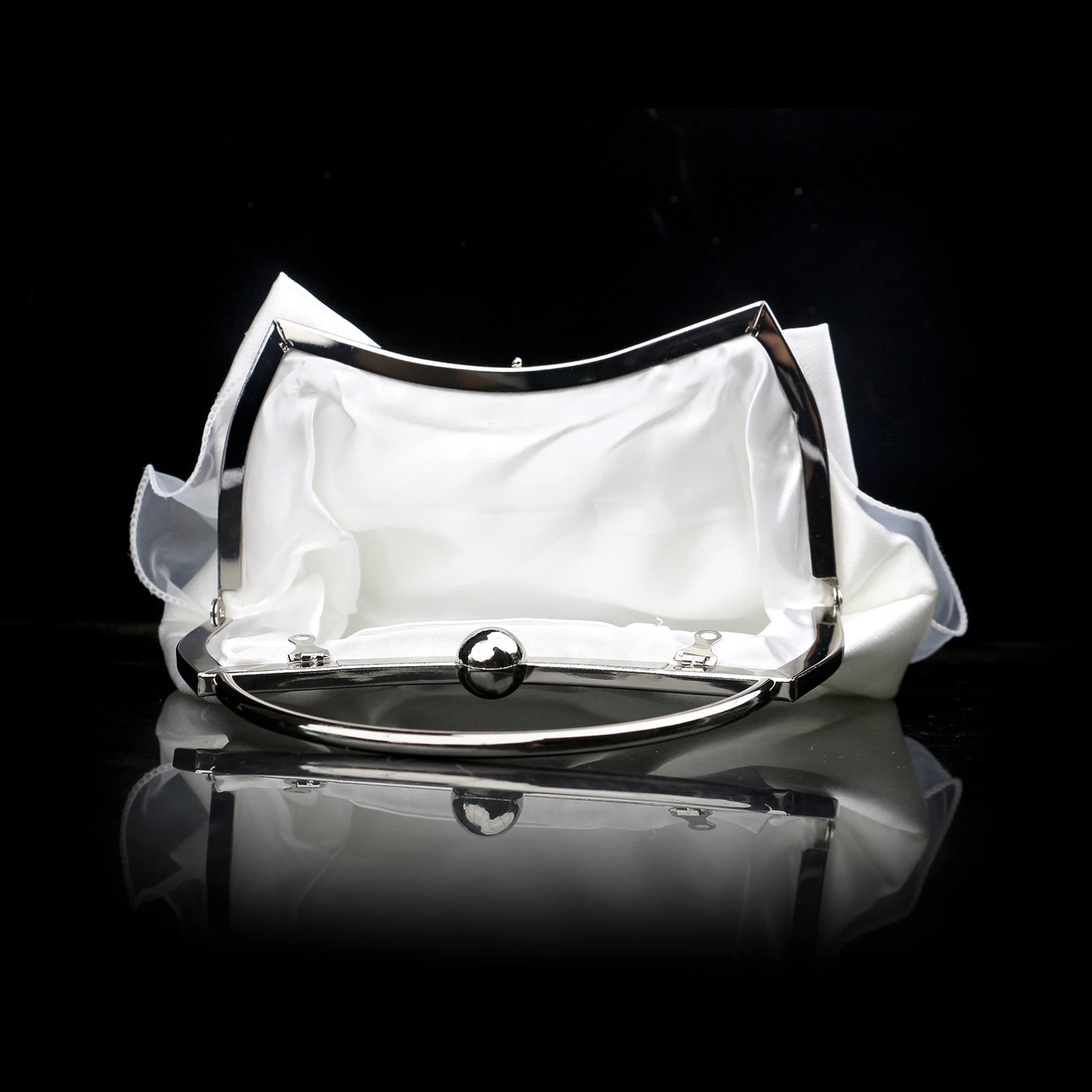 Gorgeous and Elegant Satin Solid Color Bow Womens Handbag Evening Bag Bridal Party 250614