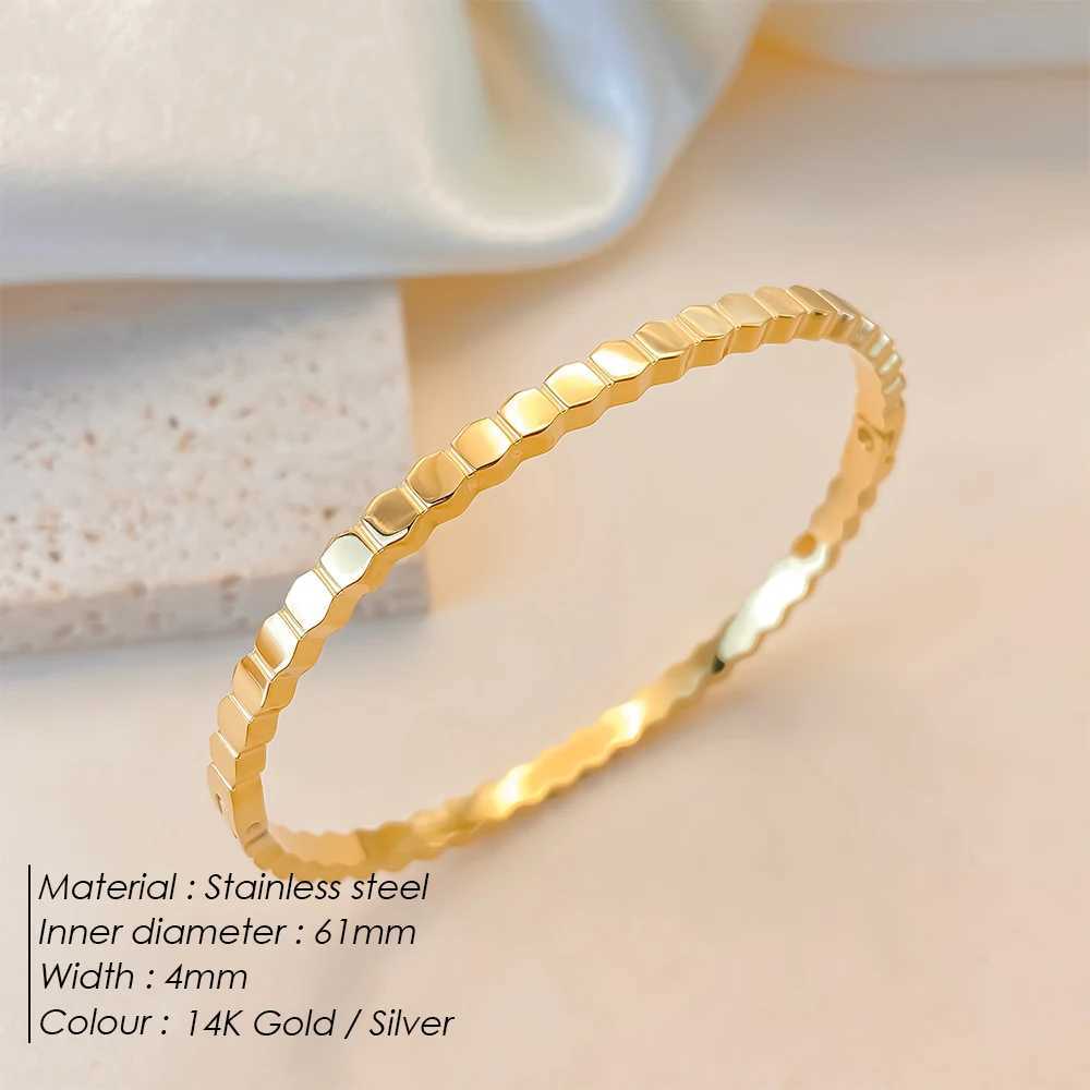 eManco New Fashion Stainless Steel Geometric Thin Bangle Simple Rock Chic Jewelry 48 Hour Shipping Z250616