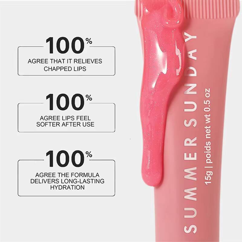 Summer Polypeptide Lipstick Butter Balm,Long Lasting Moisturizing Repair Gloss,Hydrating Care Conditioning Lip Plumper happy