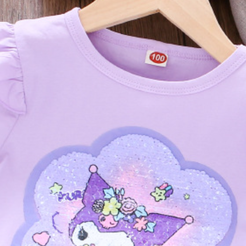 Disney's Frozen Princess Elsa Children's infant designer clothes Cartoon Pattern Short Sleeved Top for Girls Designer Clothes Baby Girl'