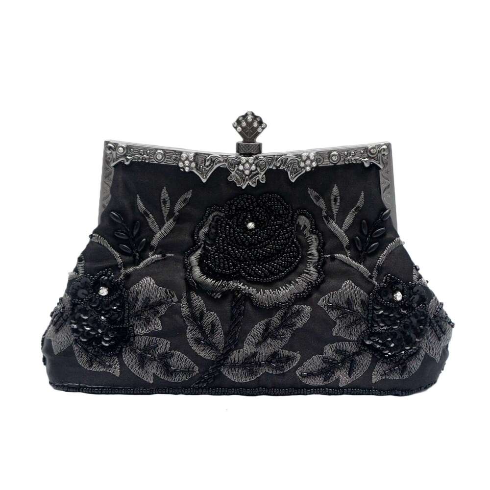 Vintage Beaded Handmade Cheongsam Women's Evening Bag Embroidered Handbag 2025 New Casual Versatile Fashion