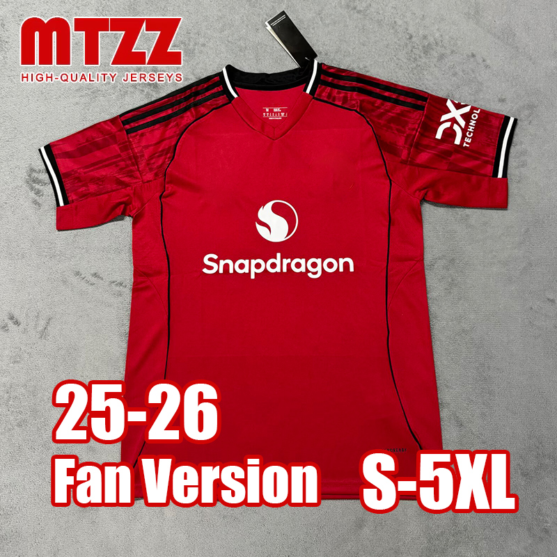 5XL 4XL MTZZ 25 26 Soccer Jersey Home Away Third Hojlund Rashford Zirkzee Fernandes Mainoo Antony Yoro Cantona Mens Jerseys Man Football Shirt 2025 2026 Fan Version