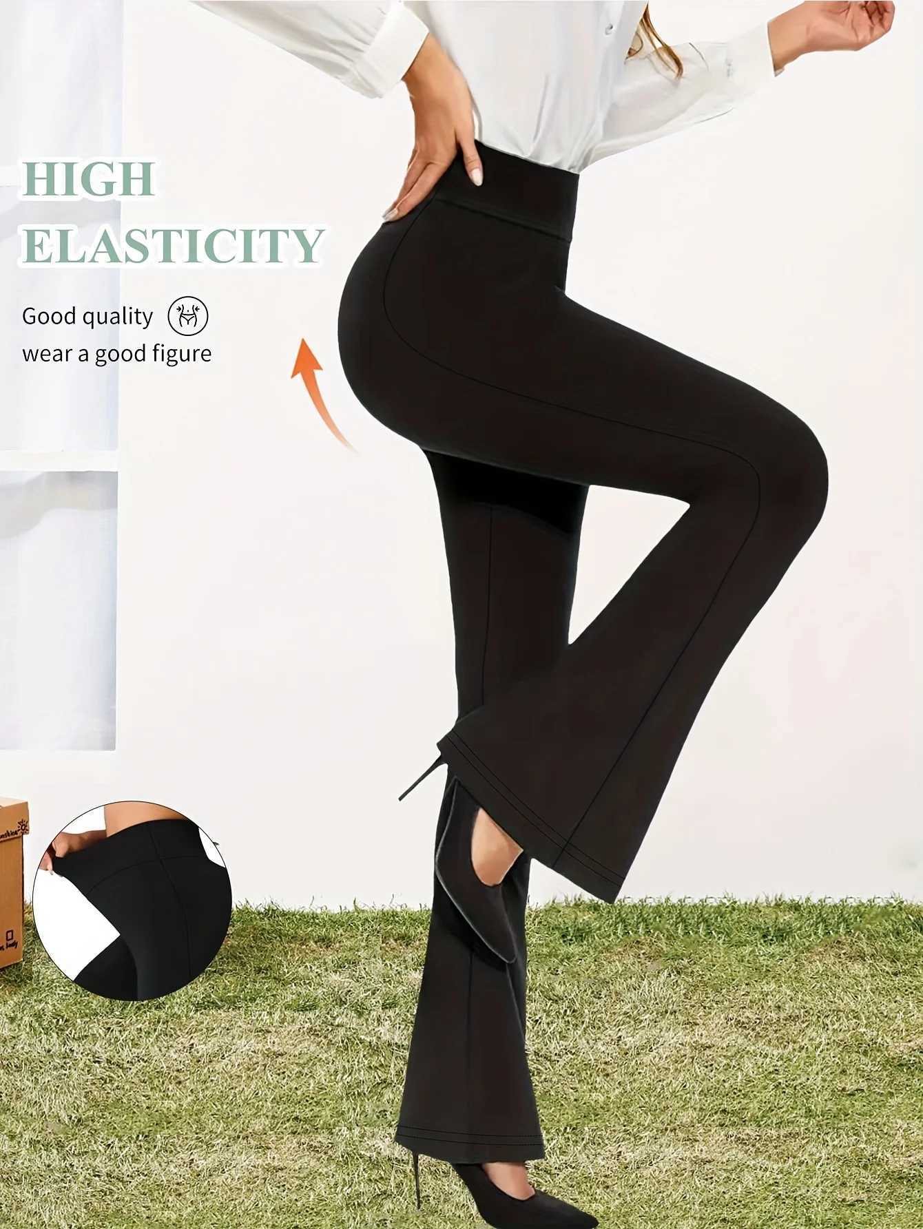 Womens Kick Flare High Waist Legging Tummy Control Bootcut Workout High Waist Bell Bottom PantsAthleisure 4-Way-StretchXJ250616