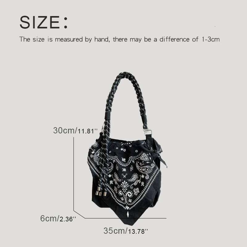 Women's Bags Designer National Message Bags For Women Designer Handbag And Purses New In Polyester Paisley Braided Strap Underarm Shoulder