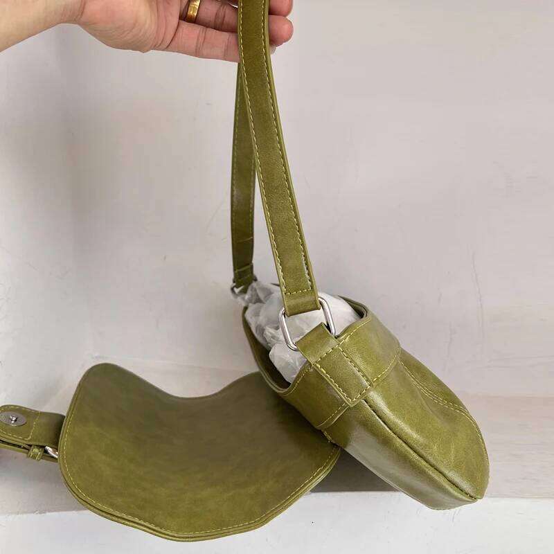 Women's Bags Designer Vintage Bags For Women Designer Handbags And Purses 2023 New In PU Waxed Leather Belt Decoration Small Underarm Shoulder