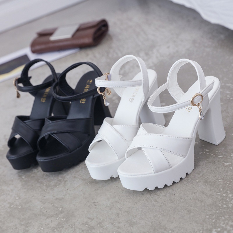 Cross border women's sandals summer new shoes Korean high heels sandals women's sandals fashion designer sandals women's slippers