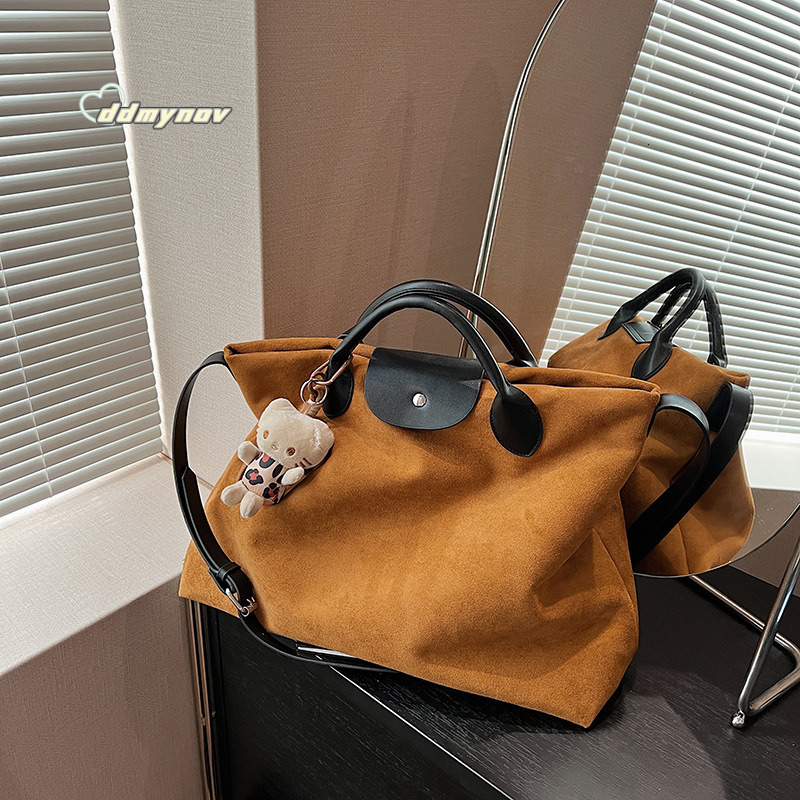 Korean Style Matte Large Capacity Handbag 2024 Autumn Winter Versatile Crossbody Briefcase Commuter Shoulder Bag ddmynov ddmynov ddmynov