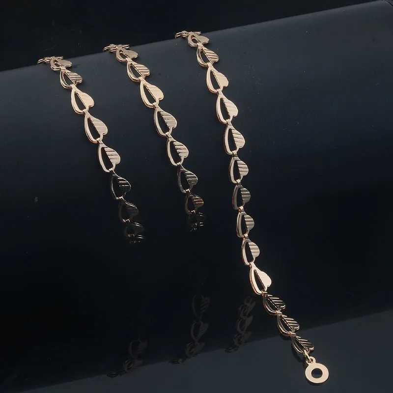 Long Style Men Women 585 Rose Gold Color Necklace Beaded Twist New Cu 50cm 60cm Chain Jewelry W250616