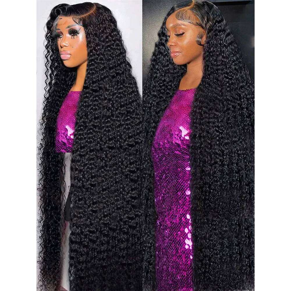 High Density 30 40Inch Deep 13x6 HD Front Loose Water Wave Curly 13x4 Lace Frontal Wig Human Hair