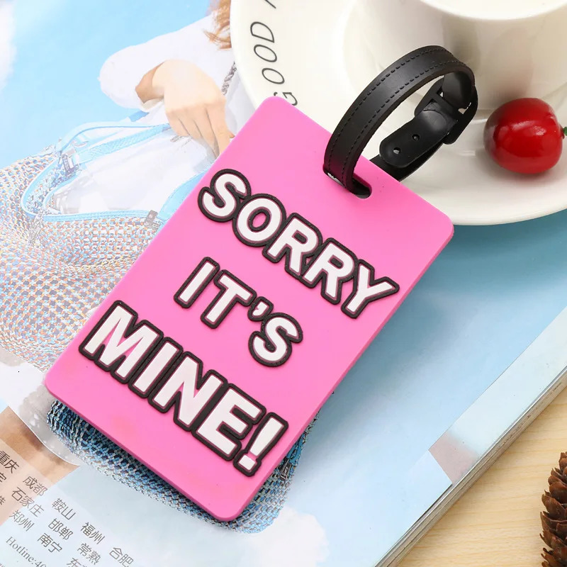 Creative Letter Not Your Bag Travel Accessories Luggage Tags Suitcase Cartoon Style Fashion Silicone Portable Label 250616