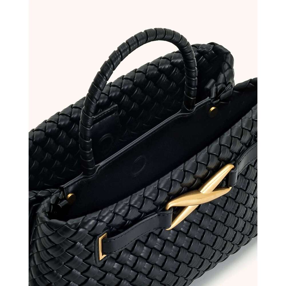 designer bag JW PEI Elora Woven Tote Women Solid Color Small Handbag Vegan Leather Purse Designer Simple Fashion Top Handle Bag