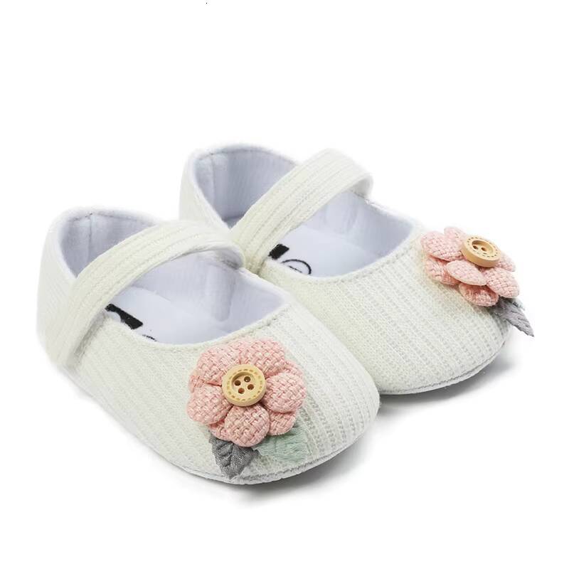 Bobora First Walkers Princess Infants Baby Girl Cute Flower Casual Shoes Soft Sole Anti-Slip Prewalkers