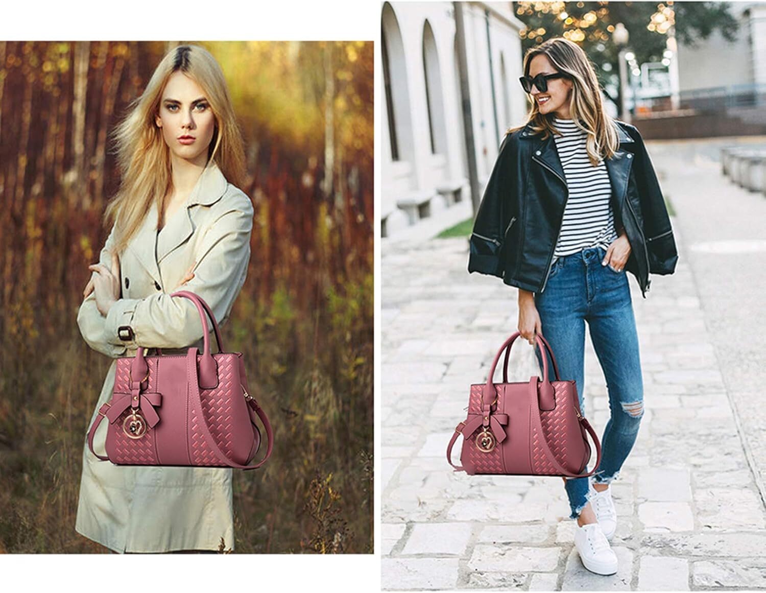 Purses and Handbags for Women Fashion Ladies PU Leather Top Handle Satchel Shoulder Tote Bags