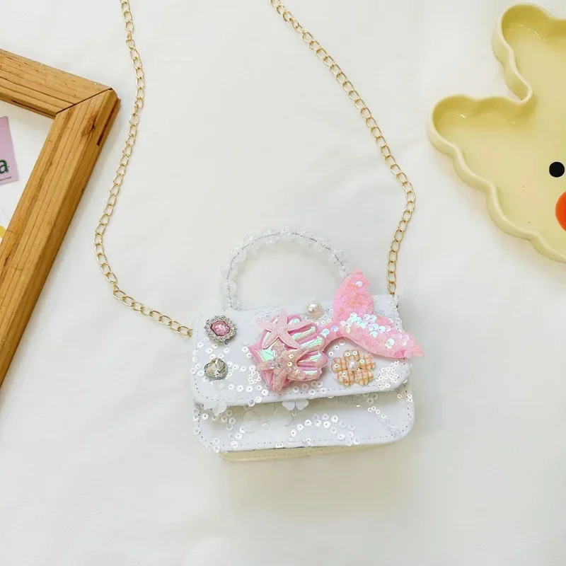 Children Crossbody Bags Pearl Purse and Handbag Cute Princess Bag Women Shoulder Treasure Mother Kids for Girl 250615