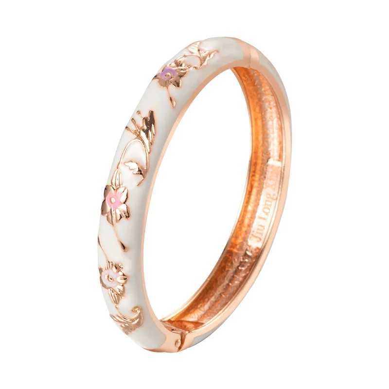 Cloisonn Bangles for Women On Hand Flower Enamel Jewelry Womens Hand Female Bangle Mothers Day Gifts Wife Z250616