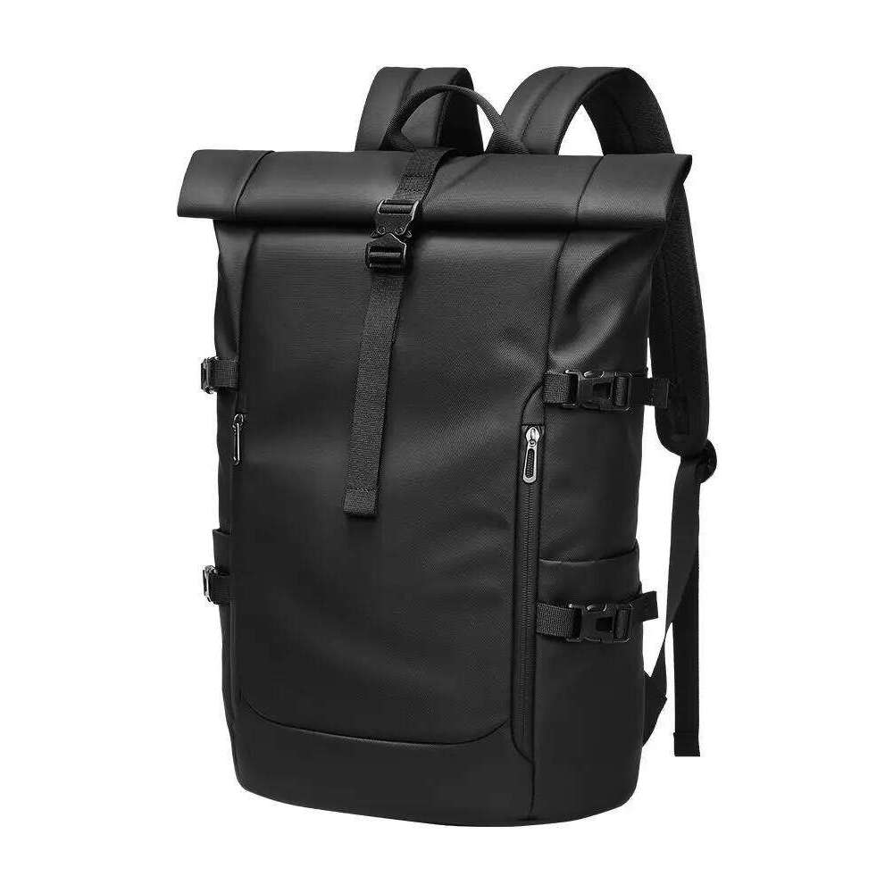 EURCOOL Mochilas Men's Waterproof Rollup Backpack Women Travel Expandable USB Charging Large Capacity Laptop Bag