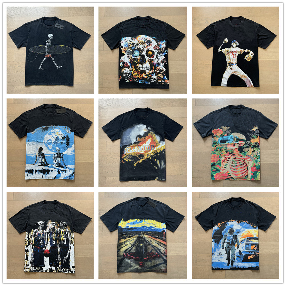 god speeds Luxury designer mens t shirt hip hop tee beach hipster fabric stree printing men women street casual washed black short sleeve