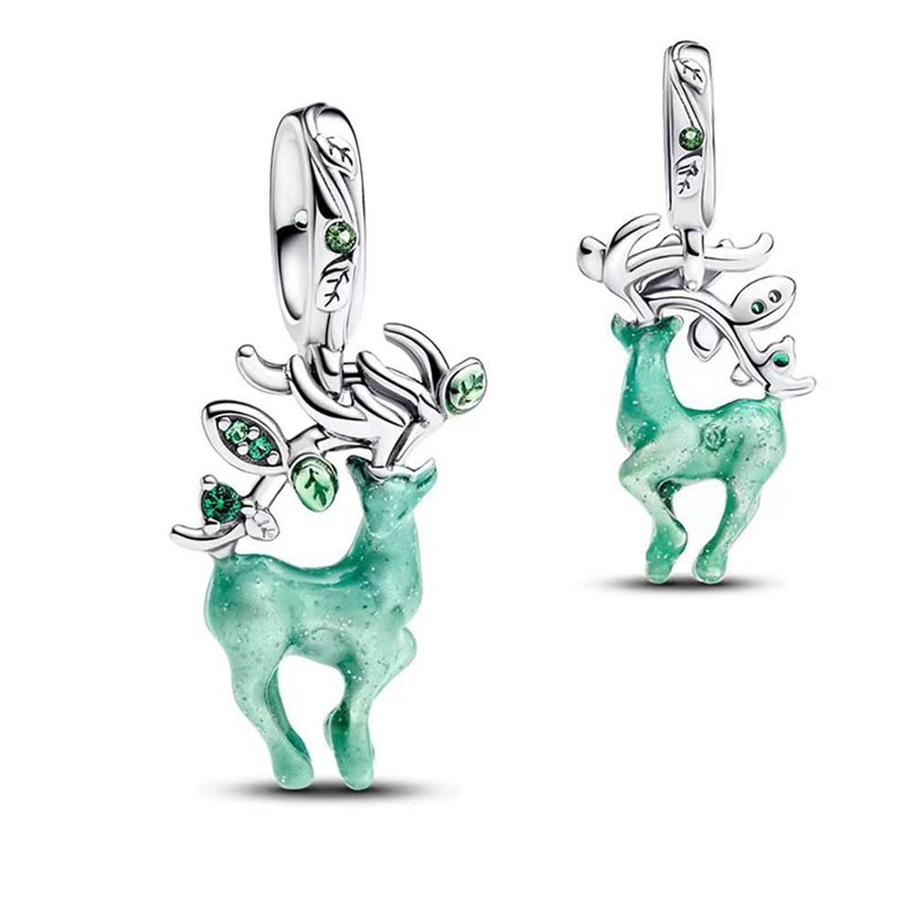 FewDook Hot Sale Glow-in-the-dark Whales & Deer Dangle Charms fit Original Pan Bracelet DIY Jewelry 2025 Game Co branded Series Necklace